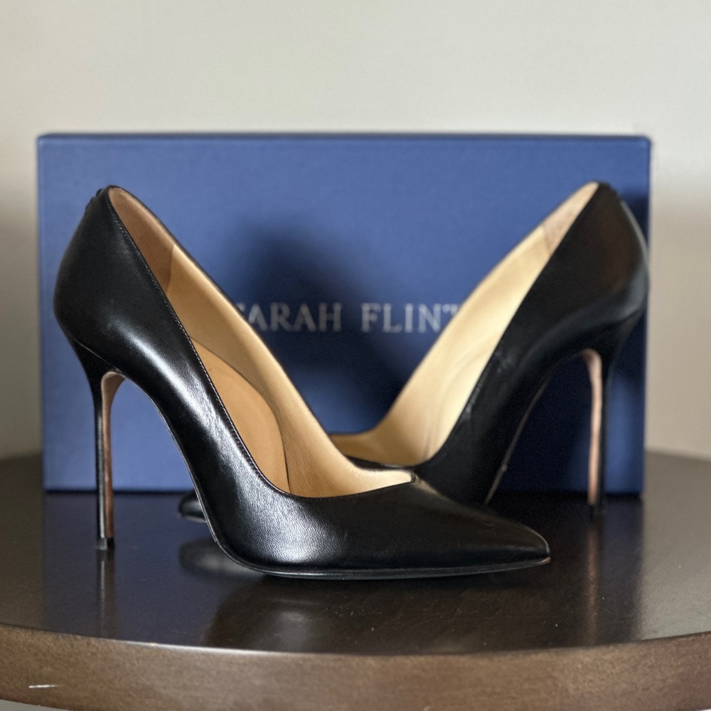 Sarah Flint Black Leather Perfect Pump 100